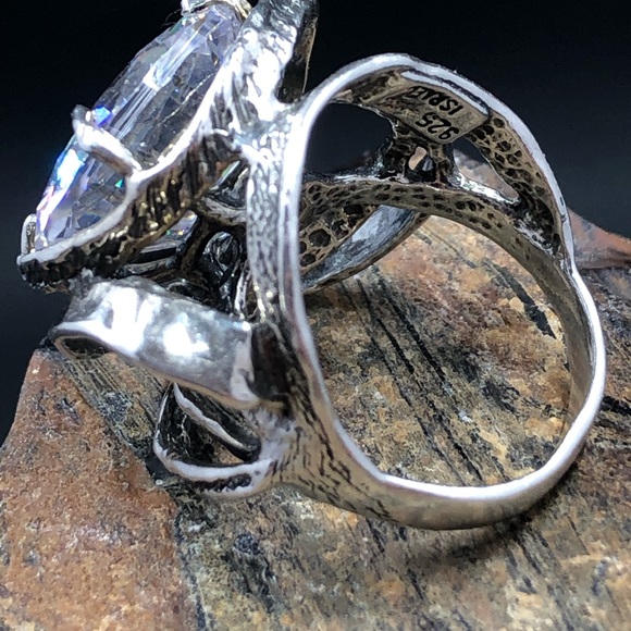 NWOT Sterling Silver AAA ex large CZ Ring - Picture 6 of 14